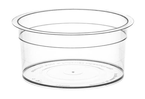 Sealbare Slimline beker / pot / bak met diameter 95 mm. en inhoud 195 ml.